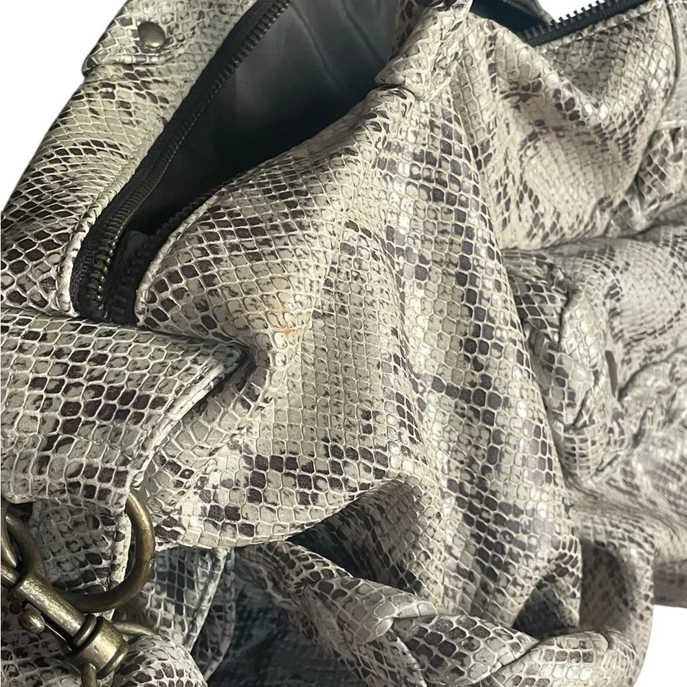 Not Rational Hansel‎ D Leather Snakeskin Diaper Bag, EUC